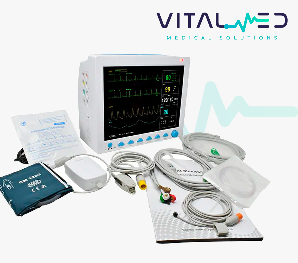 Monitor de signos vitales de 12 pulgadas + capnografía